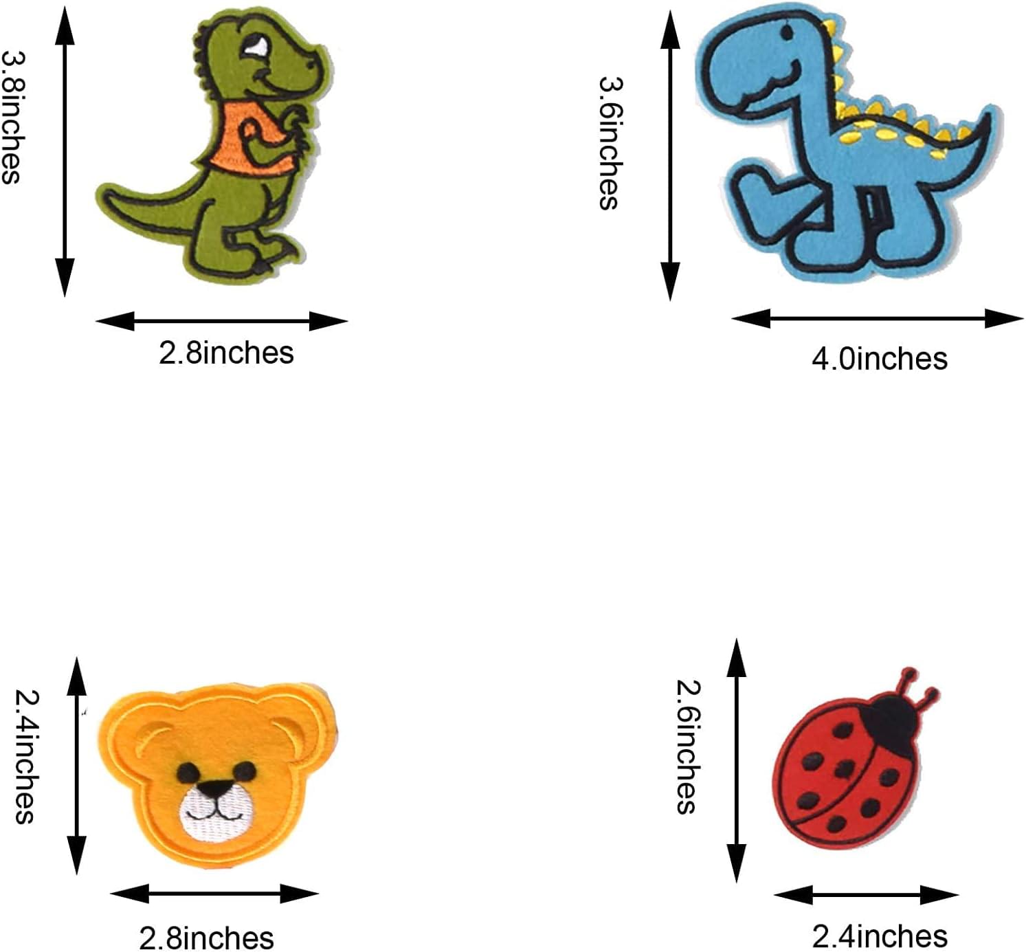 60pcs random assorted styles embroidered patches