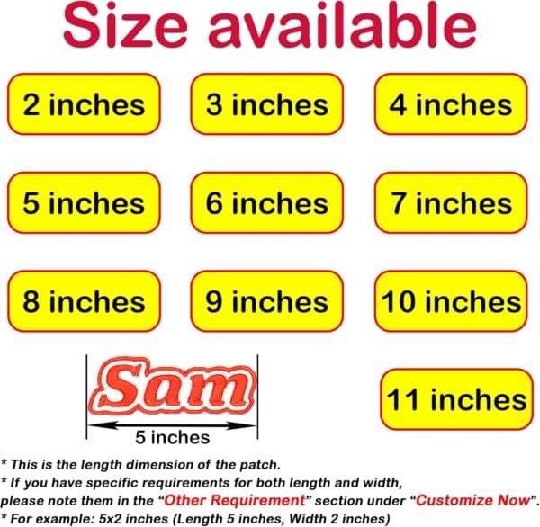 custom name patches embroidered, custom text patch, personalized patch