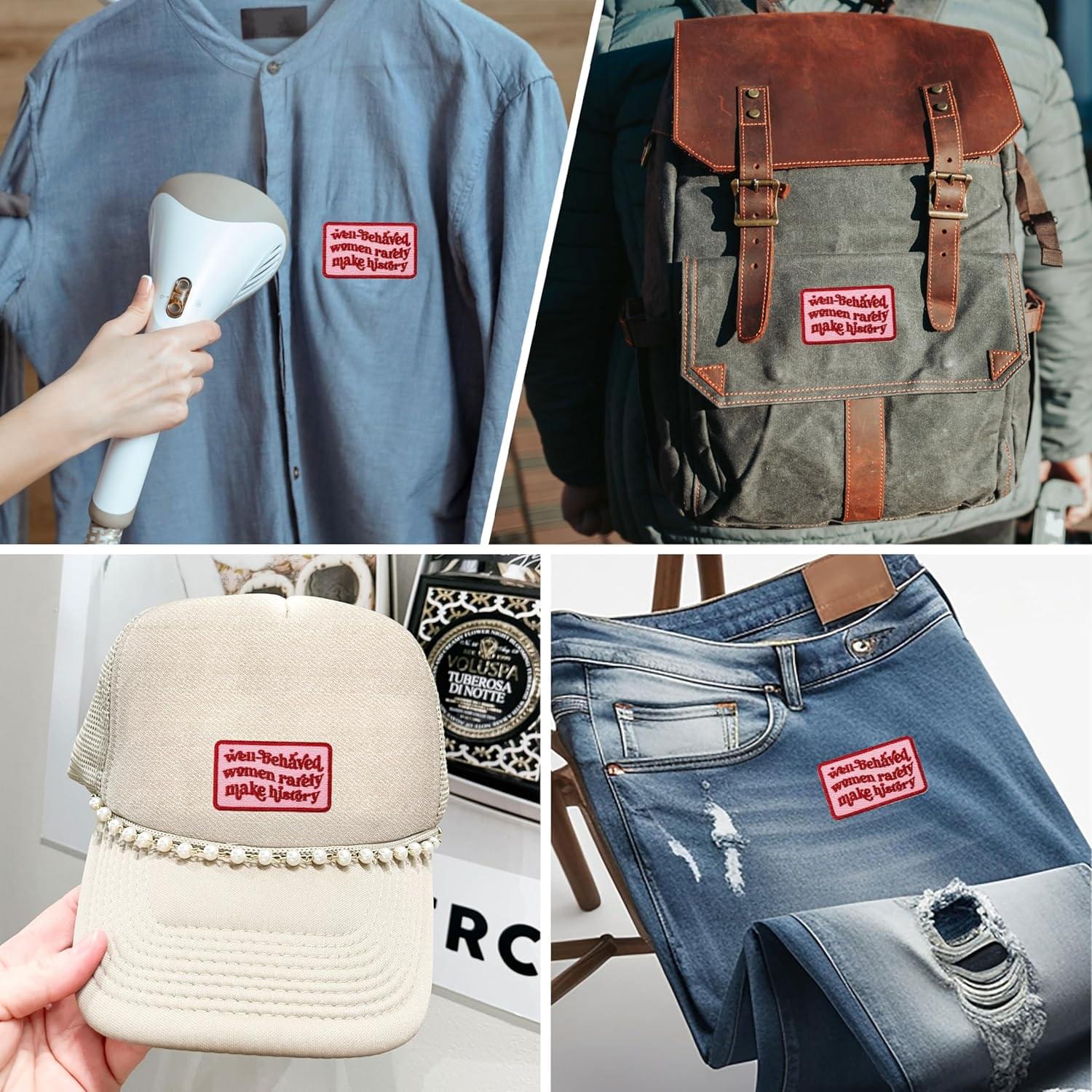 well behaved women rarely make history patch 3 inches iron on/sew on embroidered (copy)