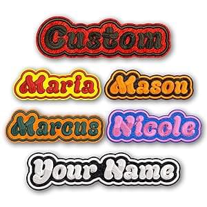 custom name patches embroidered, custom text patch, personalized patch